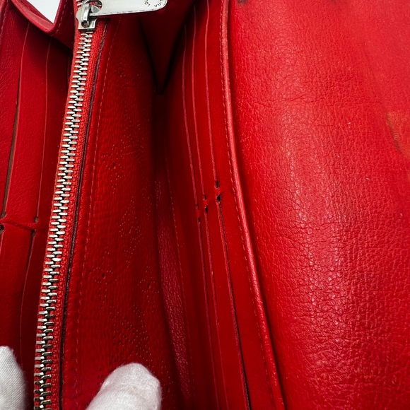 GUC Louis Vuitton Red Iris Mahina Wallet - Picture 7 of 9